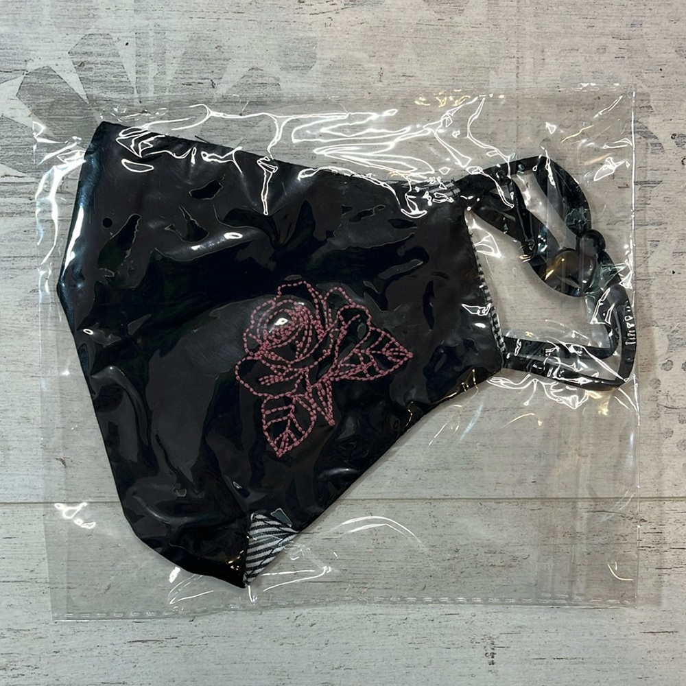 Johnny Was Rose Embroidered Face Mask